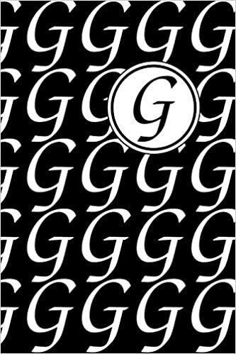 okumak Monogram Letter G In Black And White: 110 Page Blank Notebook - Ruled Paper Journal - 6&quot; x 9&quot; (15.24 x 22.86 cm)