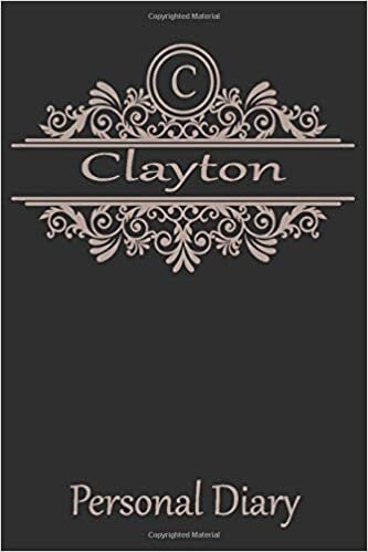 okumak C Clayton Personal Diary: Cute Initial Monogram Letter Blank Lined Paper Personalized Notebook For Writing &amp; Note Taking Composition Journal