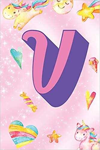 okumak V: Personalized Monogram Initial For First Or Last Name, Unicorn Design on Pink Star Dream Fantasy Pattern, Lined Paper Note Book For Girls To Draw, ... Adult Journal With Hearts Flowers Candy)