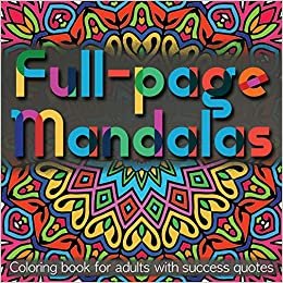 okumak Full-page Mandalas - Coloring Book for Adults with Success Quotes
