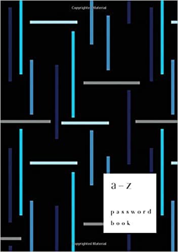 okumak A-Z Password Book: A5 Medium Password Notebook with A-Z Alphabet Index | Large Print | Modern Horizontal Vertical Stripe Design | Black