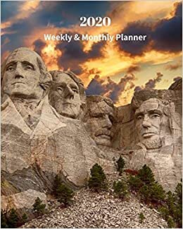 okumak 2020 Weekly and Monthly Planner: Mount Rushmore National Memorial - Monthly Calendar with U.S./UK/ Canadian/Christian/Jewish/Muslim Holidays– Calendar ... 8 x 10 in.-South Dakota Travel Vacation