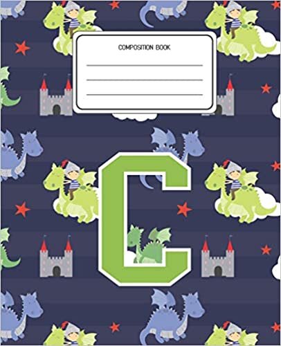 okumak Composition Book C: Dragons Animal Pattern Composition Book Letter C Personalized Lined Wide Rule Notebook for Boys Kids Back to School Preschool Kindergarten and Elementary Grades K-2