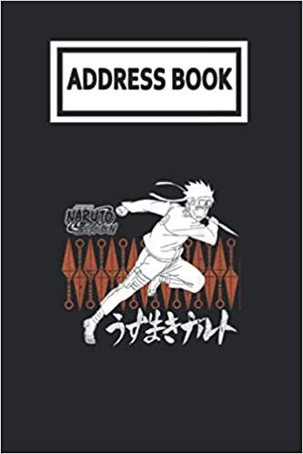okumak Address Book: Naruto Shippuden Naruto Kanji Knives Telephone &amp; Contact Address Book with Alphabetical Tabs. Small Size 6x9 Organizer and Notes with A-Z Index for Women Men