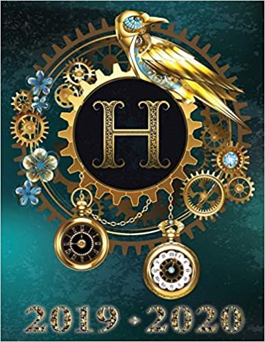okumak Weekly Planner Initial “H” Monogram September 2019 - December 2020: Steampunk Teal Falcon and Clock Personalized 16-Month Large Print Letter-Sized ... BG Steampunk Monogram Falcon Watch, Band 8)