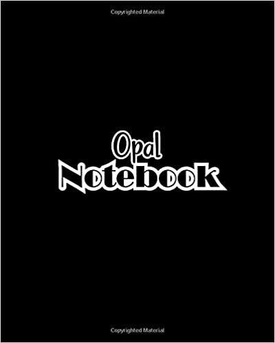 okumak Opal Notebook: 100 Sheet 8x10 inches for Notes, Plan, Memo, for Girls, Woman, Children and Initial name on Matte Black Cover