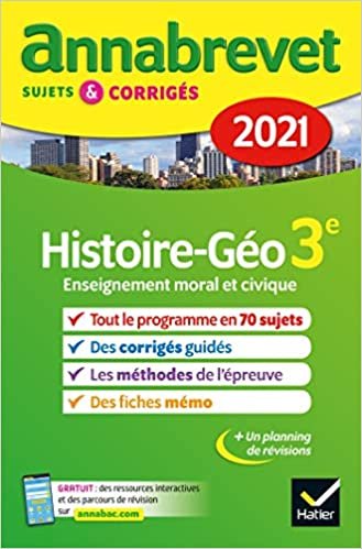 okumak Annales du brevet Annabrevet 2021 Histoire-géographie EMC 3e: sujets, corrigés &amp; conseils de méthode (Annabrevet (4))