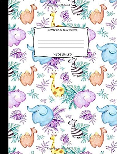 okumak Composition Book Wide Ruled: Safari Design - Composition Notebook Wide Ruled - Class Notebook - Composition Notebook for Back to School - School Exercise Book