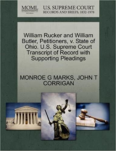 okumak William Rucker and William Butler, Petitioners, v. State of Ohio. U.S. Supreme Court Transcript of Record with Supporting Pleadings