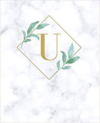 okumak U: Letter U, White Marble Soft Cover, Dotted Journal, Dotted Grid Bullet Notebook Journal for Girls, Teens and Women, 100 Pages
