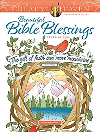 okumak Creative Haven Beautiful Bible Blessings Coloring Book (Creative Haven Coloring Books)