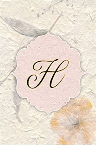 okumak H: Beautiful Flower Journal, Monogram Initial Letter H Lined Diary Notebook
