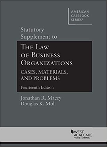 okumak Statutory Supplement to The Law of Business Organizations, Cases, Materials, and Problems (American Casebook Series)