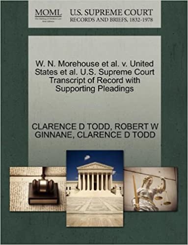 okumak W. N. Morehouse et al. v. United States et al. U.S. Supreme Court Transcript of Record with Supporting Pleadings