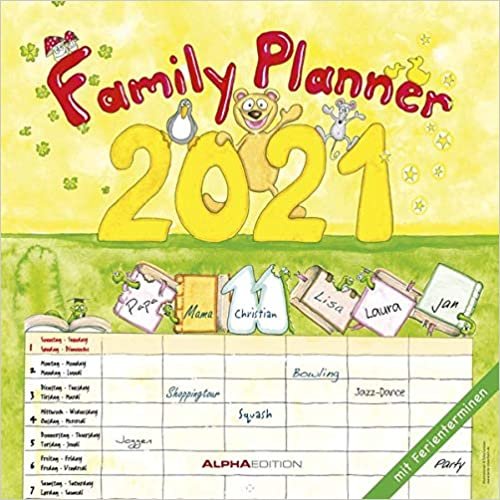 okumak Familienplaner 2021 Broschürenkalender