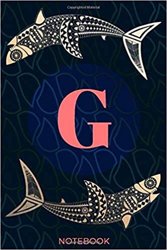 okumak G: Monogrammed &amp; Blank Lined Notebook Journal for Girls and Women who Love Sharks