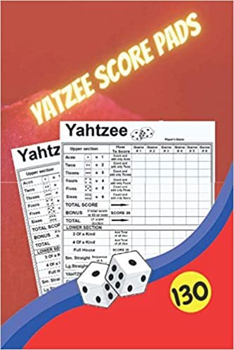 okumak yatzee score pads: Book with 130 LARGE score pads - Score Cards Pads with 6x9 Inches - yatzee score cards - yahtzee score pads large