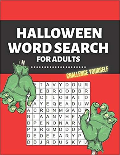 okumak Halloween Word Search for Adults: Challenge Yourself Difficult Activity Book Large Print Spooky Riddles