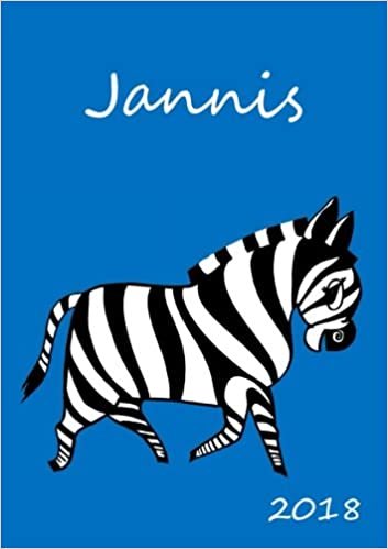 okumak 2018: personalisierter Zebra-Kalender 2018 - Jannis - DIN A5 - eine Woche pro Doppelseite