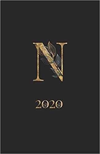 okumak 2020: Planner with Gold Monogram | Initial Letter N | Weekly Agenda for Girls &amp; Women | Organizer with To-Do’s, Notes | Monthly &amp; Yearly Calendar | Black