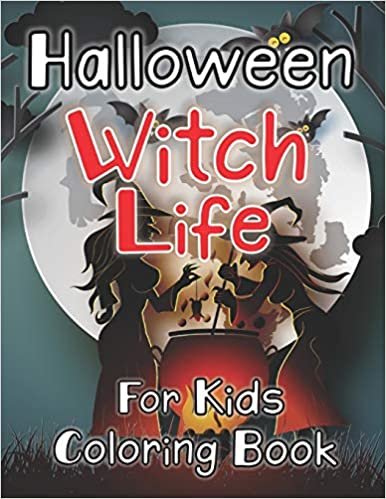 okumak Witch Life: Halloween Coloring Book for Kids Featuring Beautiful Witches and Magical Potions &amp; Ritual Scenes