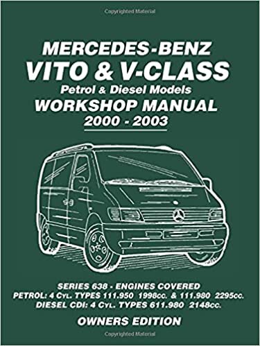 okumak Mercedes-Benz Vito &amp; V-Class Petrol &amp; Diesel Models Workshop Manual 2000-2003