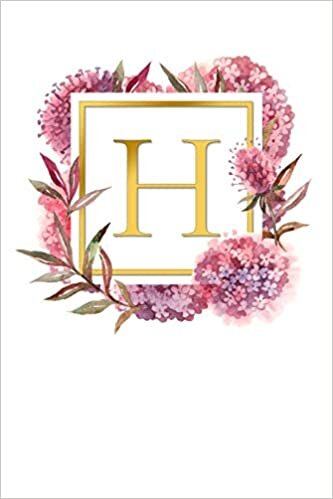 okumak H: Pretty Watercolor / Gold | Super Cute Monogram Initial Letter Notebook | Personalized Lined Journal / Diary | Perfect for Writing / Note Taking | ... Monogram Composition Notebook, Band 1)