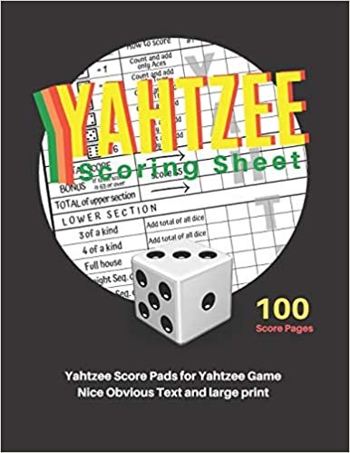 okumak Yahtzee Scoring Sheet: V.9 Yahtzee Score Pads for Yahtzee Game Nice Obvious Text and large print yahtzee score card 8.5 by 11 inch