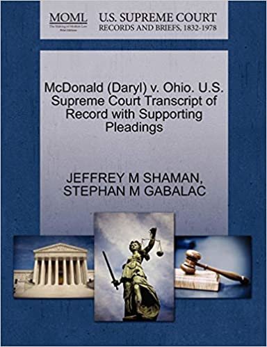 okumak McDonald (Daryl) v. Ohio. U.S. Supreme Court Transcript of Record with Supporting Pleadings