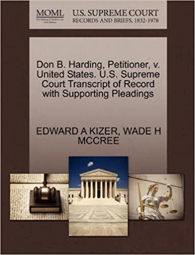 okumak Don B. Harding, Petitioner, v. United States. U.S. Supreme Court Transcript of Record with Supporting Pleadings