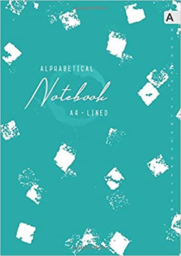 okumak Alphabetical Notebook A4: Large Lined-Journal Organizer with A-Z Tabs Printed | Smart Abstract Design Teal