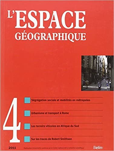 okumak espace geo n.4 2011 (REVUE ESPACE GÉOGRAPHIQUE)