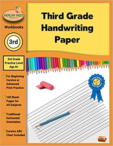 okumak Third Grade Handwriting Paper: Blank Handwriting Practice Pages with Dotted Midline (Peachy Keen Workbooks Grades Pre-K , K ,1st , 2nd , and 3rd Grades)