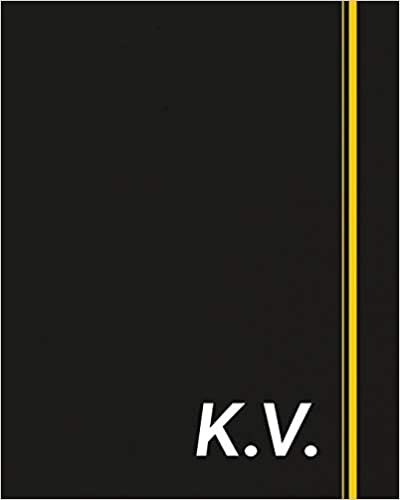okumak K.V.: Classic Monogram Lined Notebook Personalized With Two Initials - Matte Softcover Professional Style Paperback Journal Perfect Gift for Men and Women