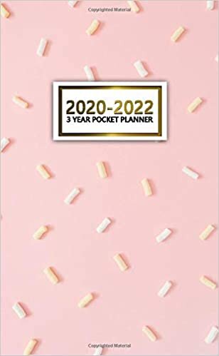 okumak 3 Year Pocket Planner 2020-2022: Monthly Organizer with Phone Book, U.S. Holidays &amp; Notes | Three Year (36 Months) Agenda, Diary &amp; Calendar with Inspirational Quotes | Nifty Abstract Baby Pink Pattern
