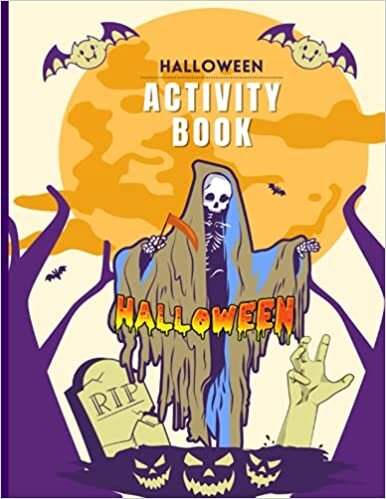 okumak Halloween Activity Book for Kids K-1st Grade: Fun Coloring Book for Boys Girls Ages 4-6 Sudoku, Wordsearch, Numbers, Handwriting, Mazes and more! 8.5 x 11
