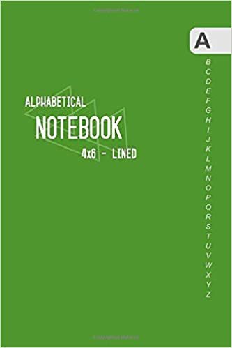 okumak Alphabetical Notebook 4x6: Small Lined-Journal Organizer with A-Z Tabs Printed | Smart Green Design