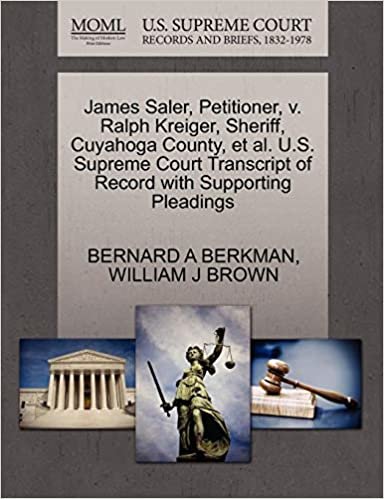 okumak James Saler, Petitioner, v. Ralph Kreiger, Sheriff, Cuyahoga County, et al. U.S. Supreme Court Transcript of Record with Supporting Pleadings