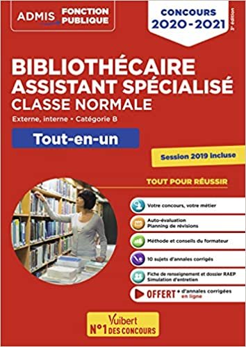 okumak Concours Bibliothécaire assistant spécialisé - Tout-en-un - Catégorie B - Concours 2020-2021 (Admis fonction pub concours)