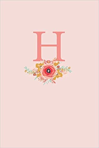 okumak H: A Simple Pink Floral Monogram Sketchbook | 110 Sketchbook Pages (6 x 9) | Floral Watercolor Monogram Sketch Notebook | Personalized Initial Letter Journal | Monogramed Sketchbook
