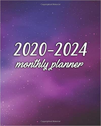 okumak 2020-2024 Monthly Planner: Pretty Five Year Monthly Schedule Agenda &amp; Organizer | 5 Year Spread View Calendar with Inspirational Quotes, To-Do’s, U.S. Holidays, Vision Board &amp; Notes | Beautiful Nebula