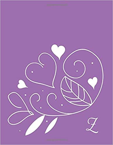 okumak Z: Monogram Initial Z Journal To Write In For Girls, Women, s. Lilac Purple Floral Soft Cover, Large 8.5 x 11 Inches (letter size), 110 Pages, Lined