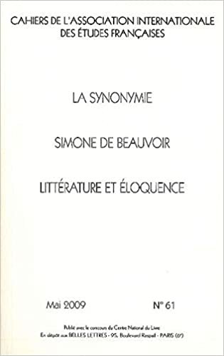 okumak C.A.I.E.F. N 61: La Synonymie / Simone de Beauvoir / Litterat
