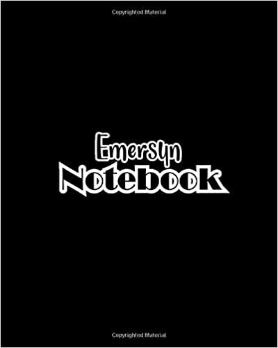 okumak Emersyn Notebook: 100 Sheet 8x10 inches for Notes, Plan, Memo, for Girls, Woman, Children and Initial name on Matte Black Cover