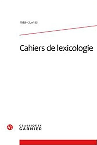 okumak cahiers de lexicologie 1988 - 2, n° 53 - varia