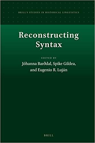 okumak Reconstructing Syntax (Brill&#39;s Studies in Historical Linguistics, Band 11)