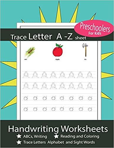 okumak Trace Letter A-Z Sheet Handwriting Worksheets: Trace Letters Alphabet and Sight Words ABCs Writing and Reading and Coloring For Kids Age 3-5