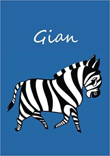 okumak Gian: individualisiertes Malbuch / Notizbuch / Tagebuch - Zebra - A4 - blanko