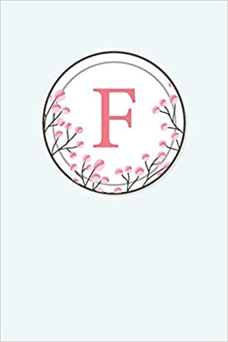 okumak F: 110 College-Ruled Pages | Monogram Journal and Notebook with a Classic Light Blue Background of Vintage Floral Watercolor Design | Personalized ... Journal | Monogramed Composition Notebook