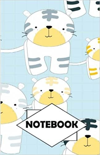 Notebook: Dot-Grid, Graph, Lined, Blank Paper: Tiger: Small Pocket diary 110 pages, 5.5" x 8.5"
